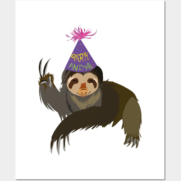 Party sloth Wall Art by Shadowsantos